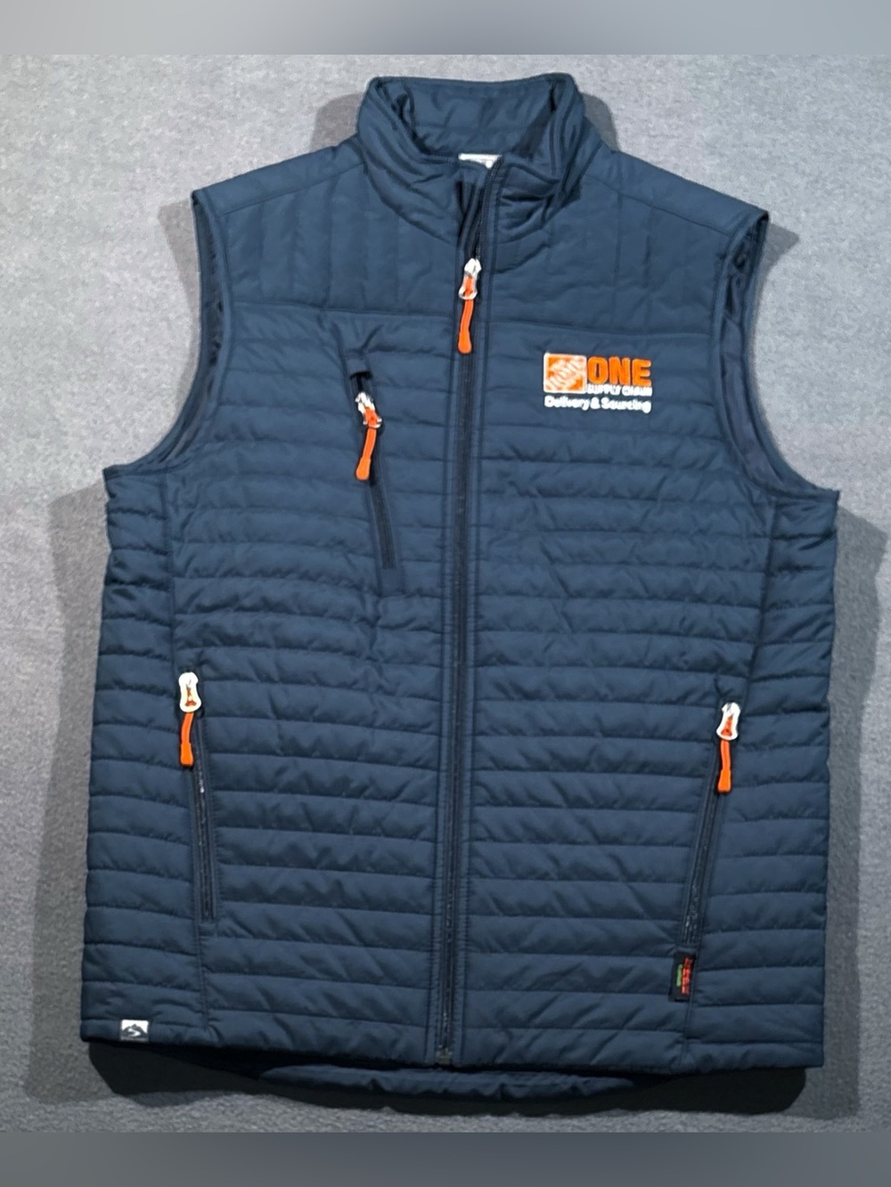 Storm Creek The Home Depot One Supply Chain Navy Blue Quilted Vest Men’s Size S